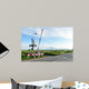 Railway Crossing Rural Scene Wall Decal