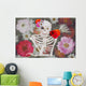 Romantic Skull Floral Wall Decal