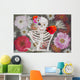 Romantic Skull Floral Wall Decal