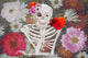 Romantic Skull Floral Wall Decal