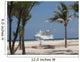Cruise Ship with Palm Trees Wall Mural