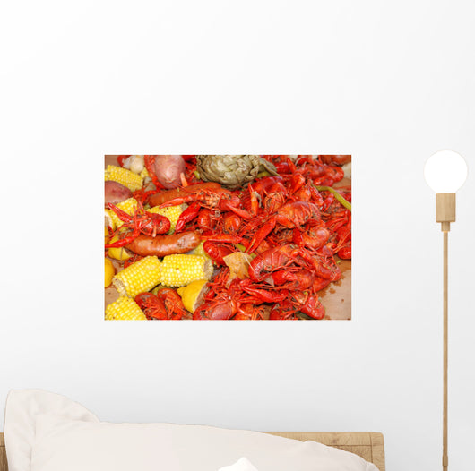 Getting Crayfish ready to boil at a cookout with selective DOF Wall Mural