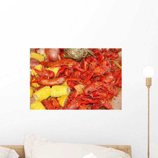 Getting Crayfish ready to boil at a cookout with selective DOF Wall Mural