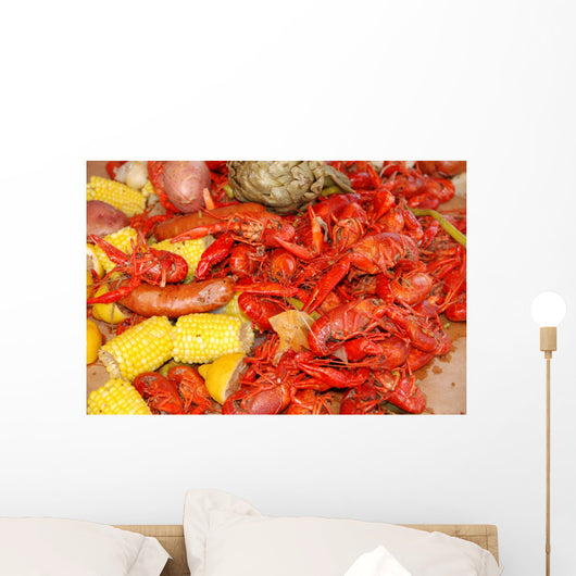 Getting Crayfish ready to boil at a cookout with selective DOF Wall Mural