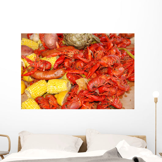Getting Crayfish ready to boil at a cookout with selective DOF Wall Mural