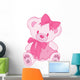 Cute Pink Tedy Bear Wall Decal