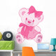 Cute Pink Tedy Bear Wall Decal