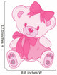 Cute Pink Tedy Bear Wall Decal