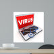 Laptop and Virus Wall Decal