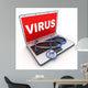Laptop and Virus Wall Decal