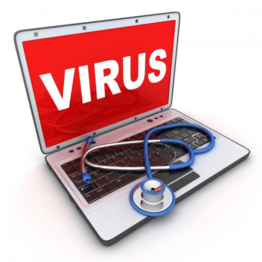 Laptop and Virus Wall Decal