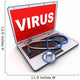 Laptop and Virus Wall Decal