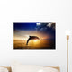 Sunrise Dolphin Jumping Wall Mural