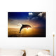 Sunrise Dolphin Jumping Wall Mural