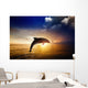 Sunrise Dolphin Jumping Wall Mural