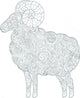 Ram Outline Wall Decal