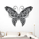 Openwork Butterfly Monochrome Wall Decal
