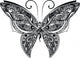 Openwork Butterfly Monochrome Wall Decal