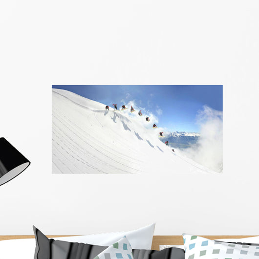 Backcountry Snowboarding Jump Wall Mural