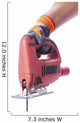 hand in a glove holds a working electric jig saw Wall Decal