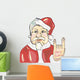 Modern Santa Claus prefers rock and roll. Christmas picture. Wall Decal
