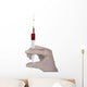 Medical syringe with a blood Wall Decal