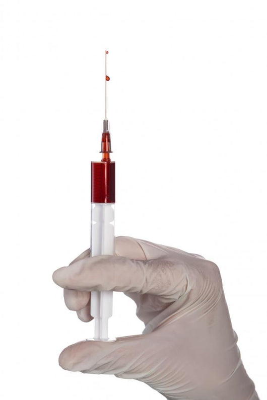 Medical Syringe With A Blood Wall Decal
