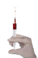 Medical Syringe With A Blood Wall Decal