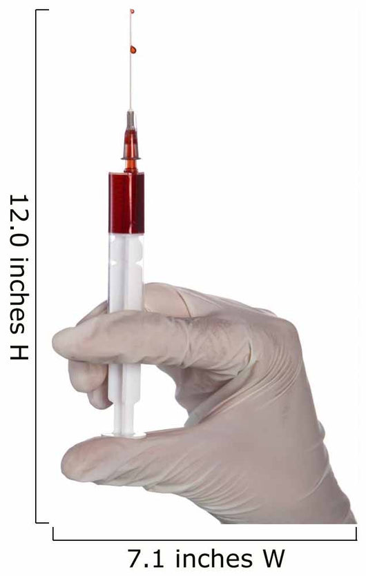 Medical syringe with a blood Wall Decal
