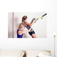Athletic woman and personal trainer Wall Mural
