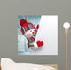 3d snowman, Christmas banner, winter background Wall Decal