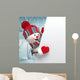 3d snowman, Christmas banner, winter background Wall Decal