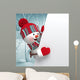 3d snowman, Christmas banner, winter background Wall Decal