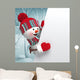 3d snowman, Christmas banner, winter background Wall Decal