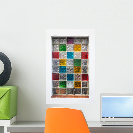 Colorful Window Glass Blocks Wall Decal