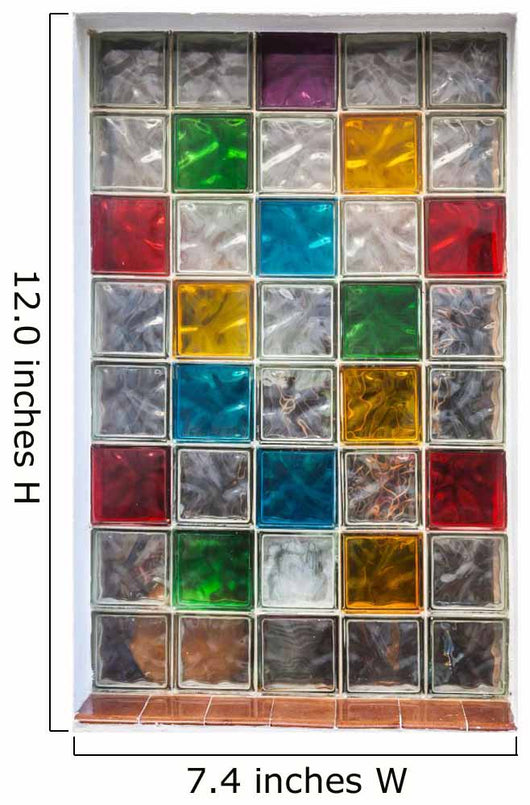 Colorful Window Glass Blocks Wall Decal