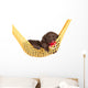 Cute Little Puppy in a Hammock with Pacifier Wall Decal