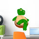 Cute Green Turtle Cartoon Wall Decal