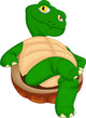 Cute Green Turtle Cartoon Wall Decal