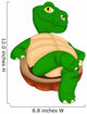 Cute Green Turtle Cartoon Wall Decal