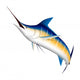 Realistic Blue Marlin Fish Wall Decal