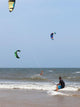 Unidentified People During Demonstration Of Kitesurfing Wall Decal