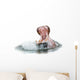 Hippo Yawning White Wall Decal