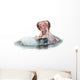 Hippo Yawning White Wall Decal