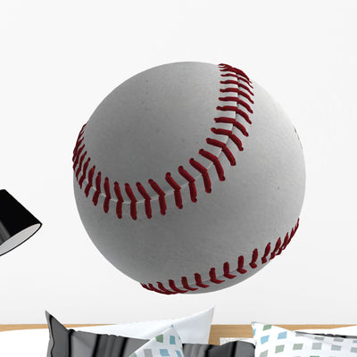 3D Baseball Ball Wall Decal shown on a wall