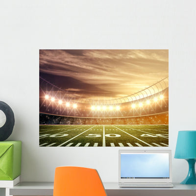 Light Stadium Wall Decal shown on a wall