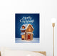 Gingerbread house. Christmas card Wall Mural