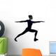 Warrior Pose Yoga Silhouette Wall Decal