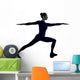 Warrior Pose Yoga Silhouette Wall Decal