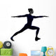 Warrior Pose Yoga Silhouette Wall Decal
